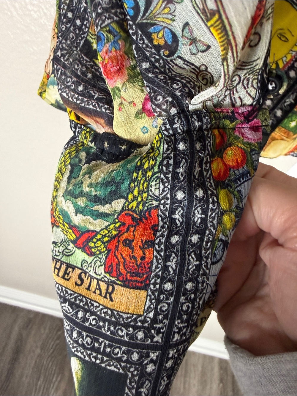 Alice + Olivia Wan Silk Blouse in Enchanted Tarot - Picture 13 of 14